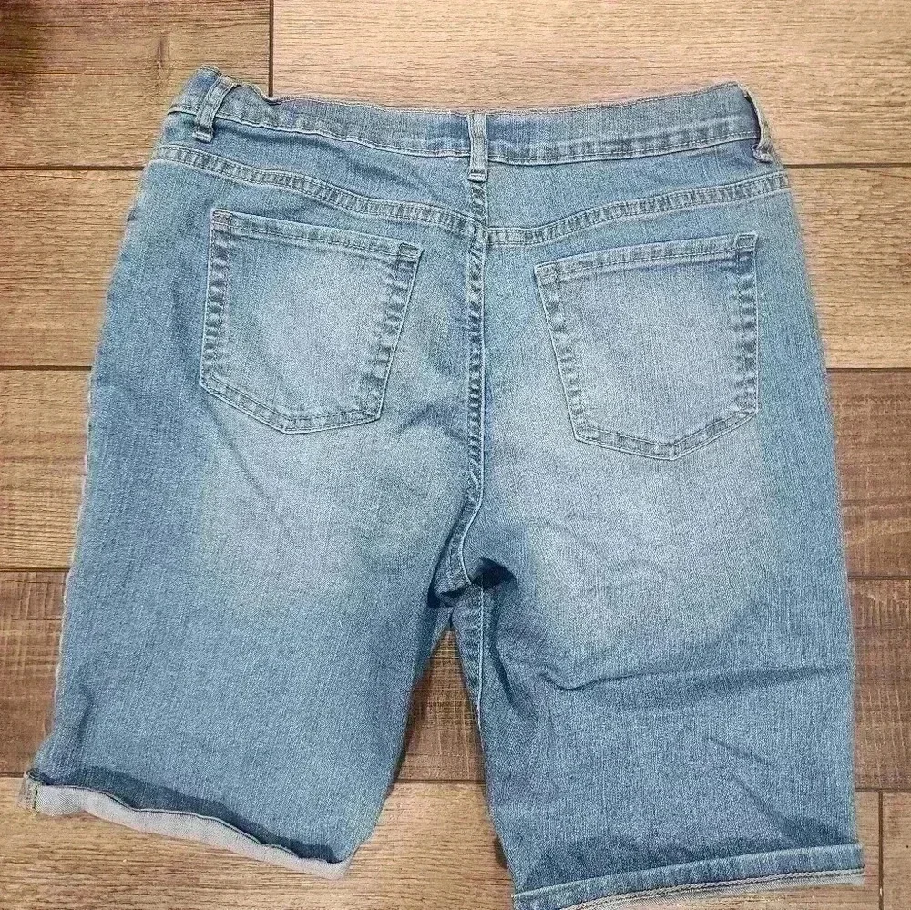 The Children's Place Girls Skimmer Shorts Pockets Button Medium Wash Size 14
